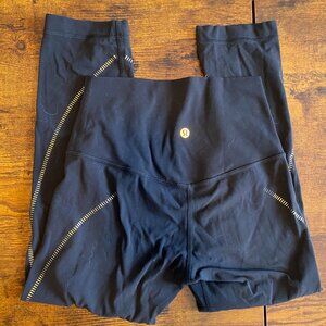 Lululemon Align High Rise Crop 21" Leggings – Black & Gold Special Edition